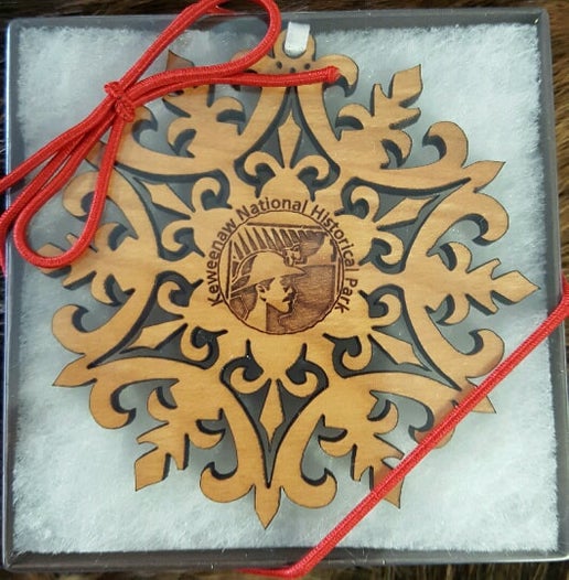 1253 Keweenaw NHP wooden snowflake Ornament