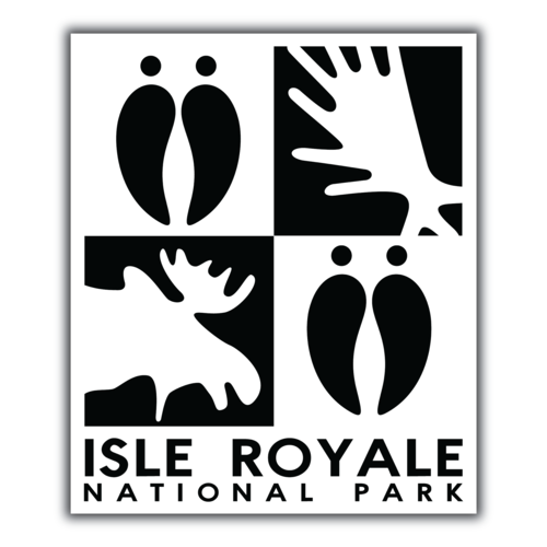 1077 Wolf/Moose Tracks Isle Royale Sticker