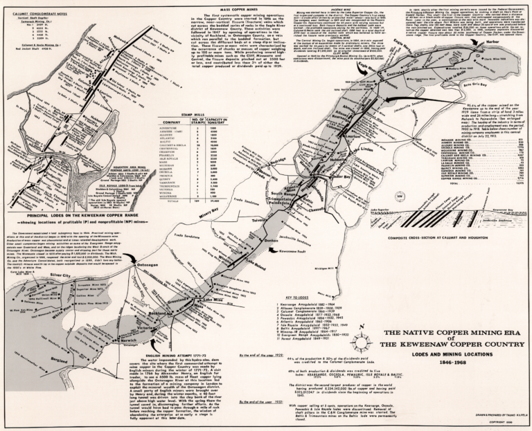 0701 - Tauno Kilpela’s classic map of Copper Country: The Native Copper Mining Era of the Keweenaw Copper Country
