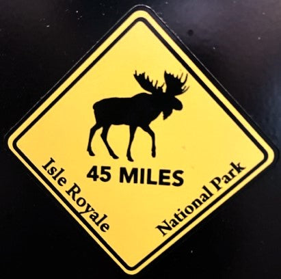 1100 - Isle Royale Moose Crossing magnet