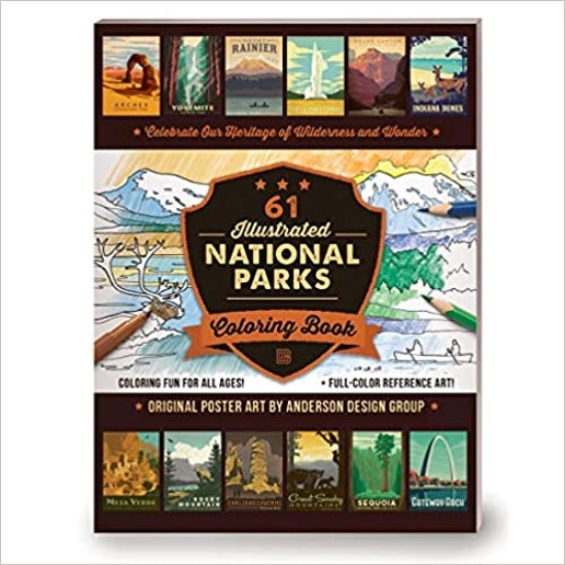 0200 61/62 Illustrated National Parks Coloring Book