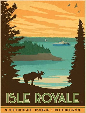 1511 Retro Isle Royale sticker