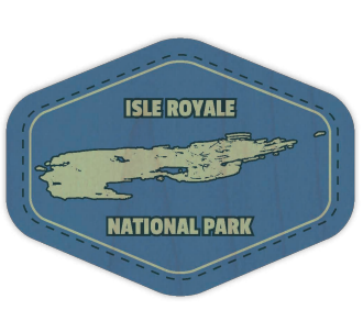 1019 Isle Royale Wooden Sticker