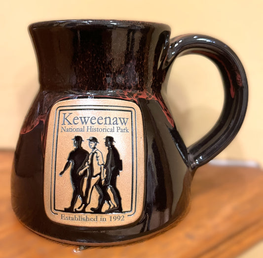 1456 KNHP 3 Miners Travel Mug, Black with marbling
