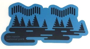 1092 Island with Trees Sticker