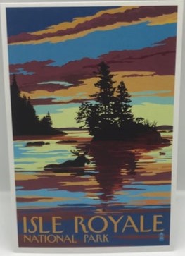 0965M Moose At Sunset Postcard