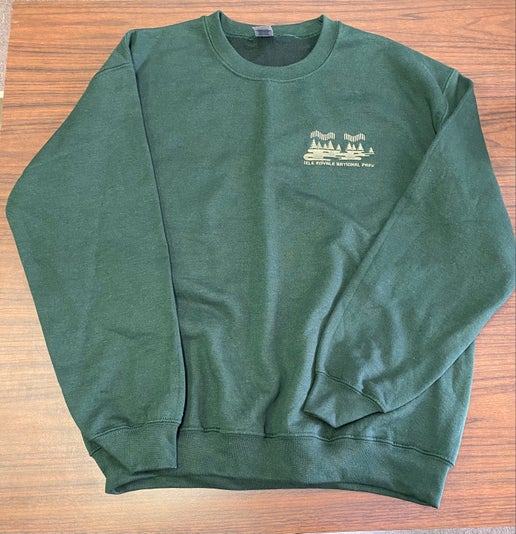 1224 2XL Green Embroidered Crewneck Sweatshirt