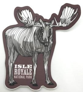 1576 Isle Royale Moose sticker