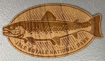 1021 Isle Royale Wooden Sticker "Fish"